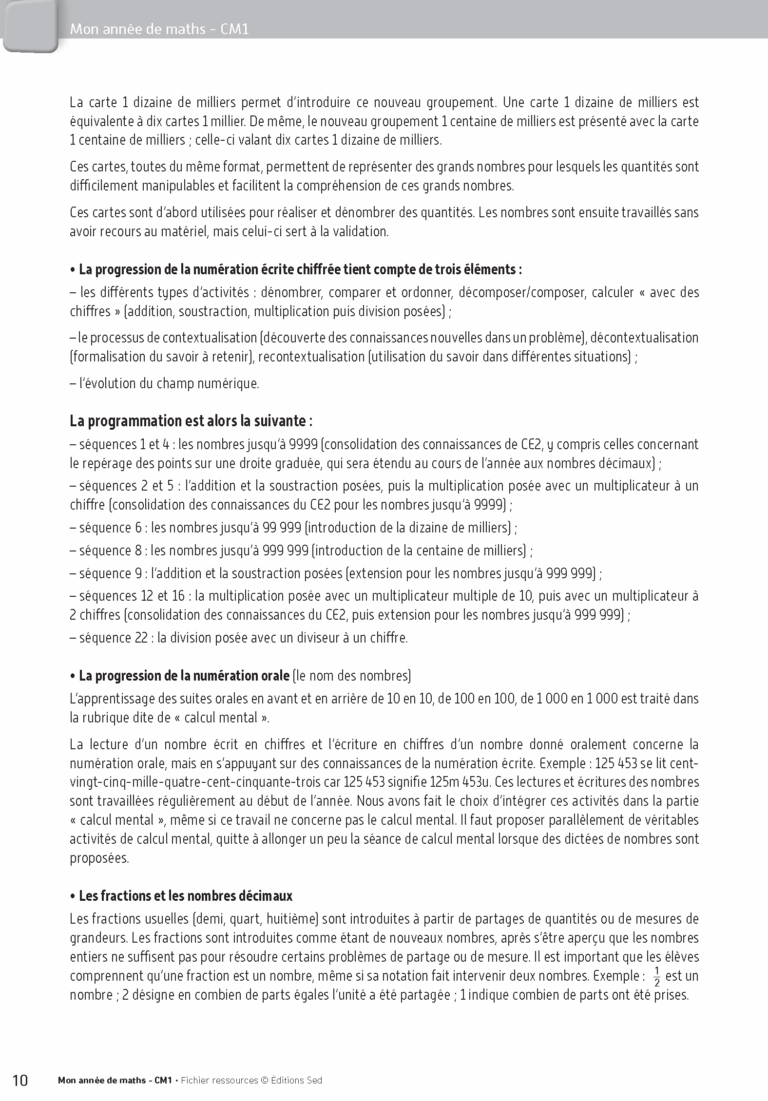 Aperçu : Fichier ressources + guide + numérique – CM1