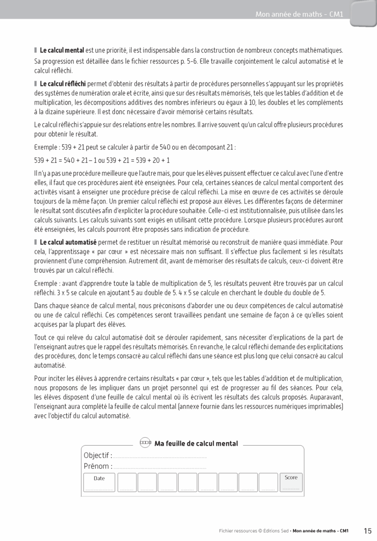 Aperçu : Fichier ressources + guide + numérique – CM1