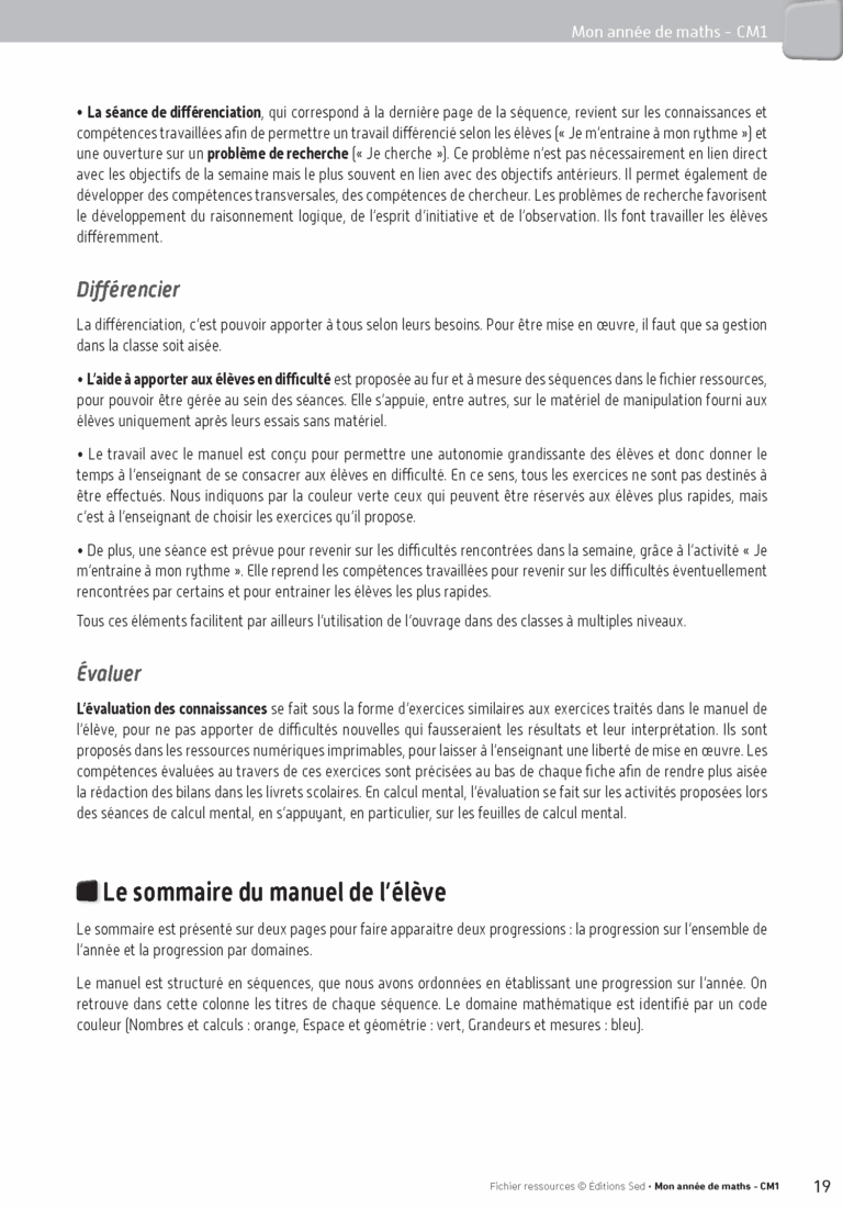 Aperçu : Fichier ressources + guide + numérique – CM1