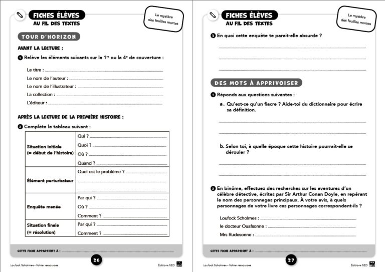 Aperçu : BDL – Les enquêtes de Loufock Scholmes – FR