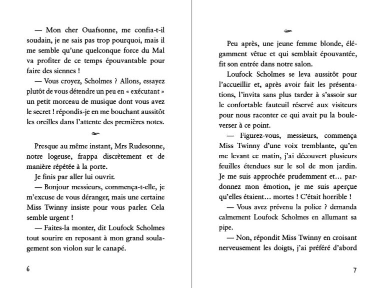 Aperçu : BDL – Les enquêtes de Loufock Scholmes – Roman