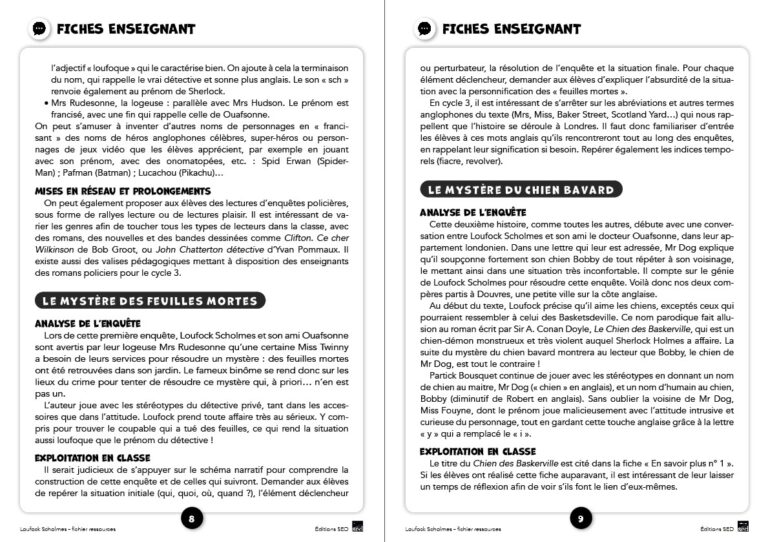 Aperçu : BDL – Les enquêtes de Loufock Scholmes – FR