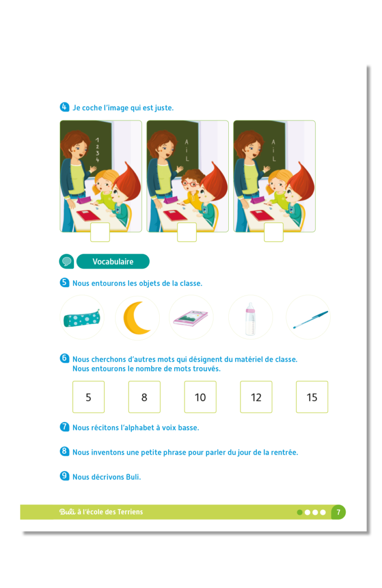 Aperçu : Cahier de l'élève n°1 – CP – Programmes 2025