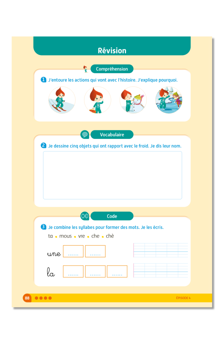 Aperçu : Cahier de l'élève n°1 – CP – Programmes 2025