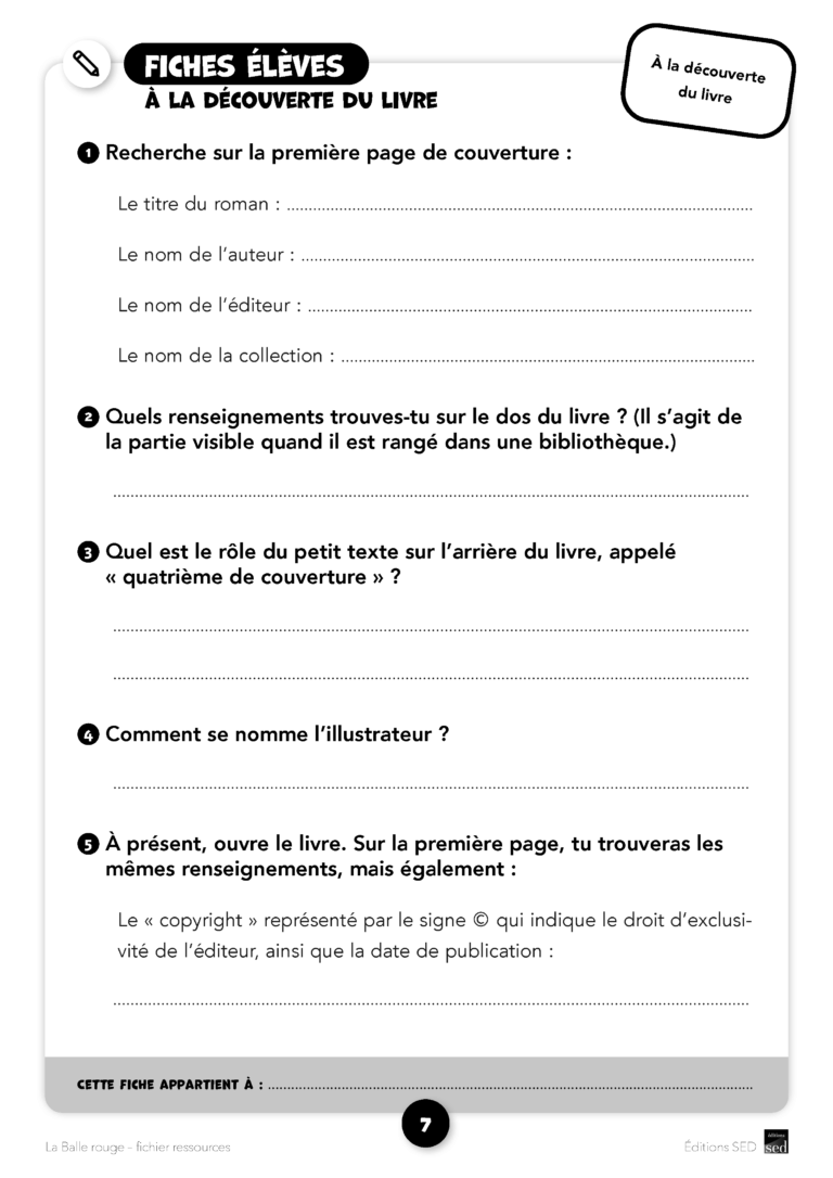Aperçu : BDL – La balle rouge – 30 romans + fichier