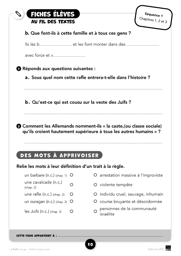 Aperçu : BDL – La balle rouge – 30 romans + fichier