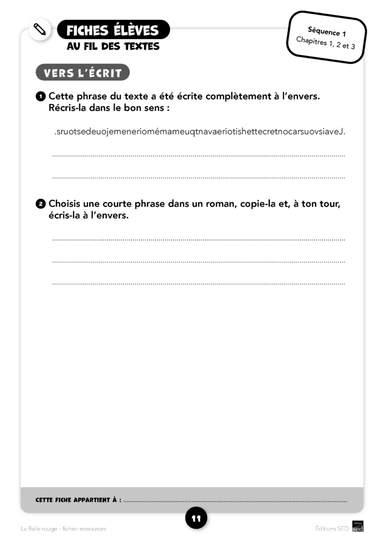 Aperçu : BDL – La balle rouge – 30 romans + fichier