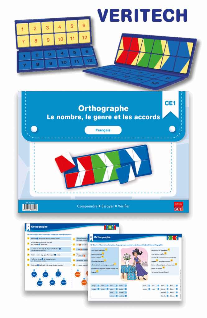 VERITECH - Orthographe - Nombre, genre, accords - CE1