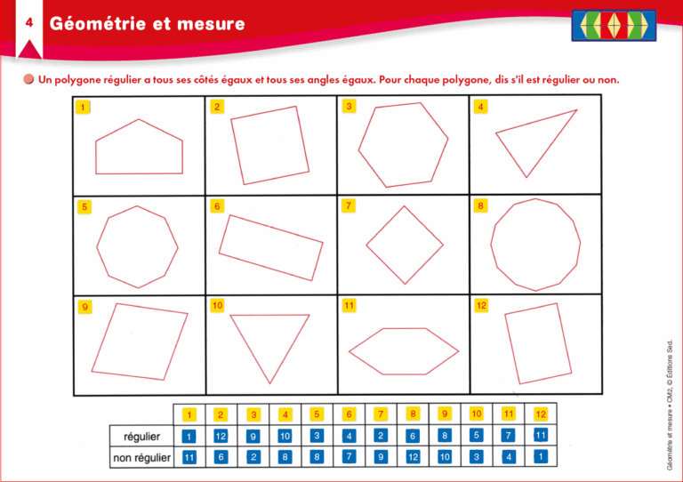 Aperçu : Géométrie et mesure – CM2