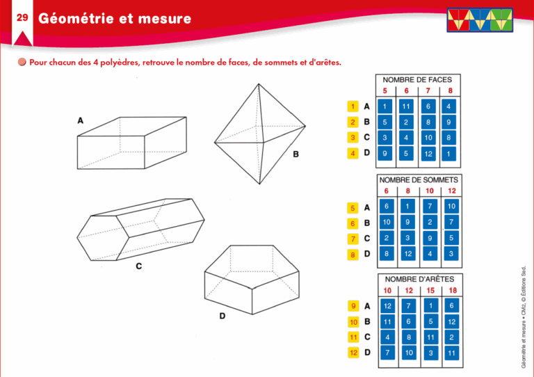 Aperçu : Géométrie et mesure – CM2